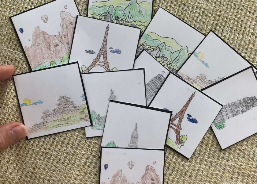 DIY memory cards landmarks